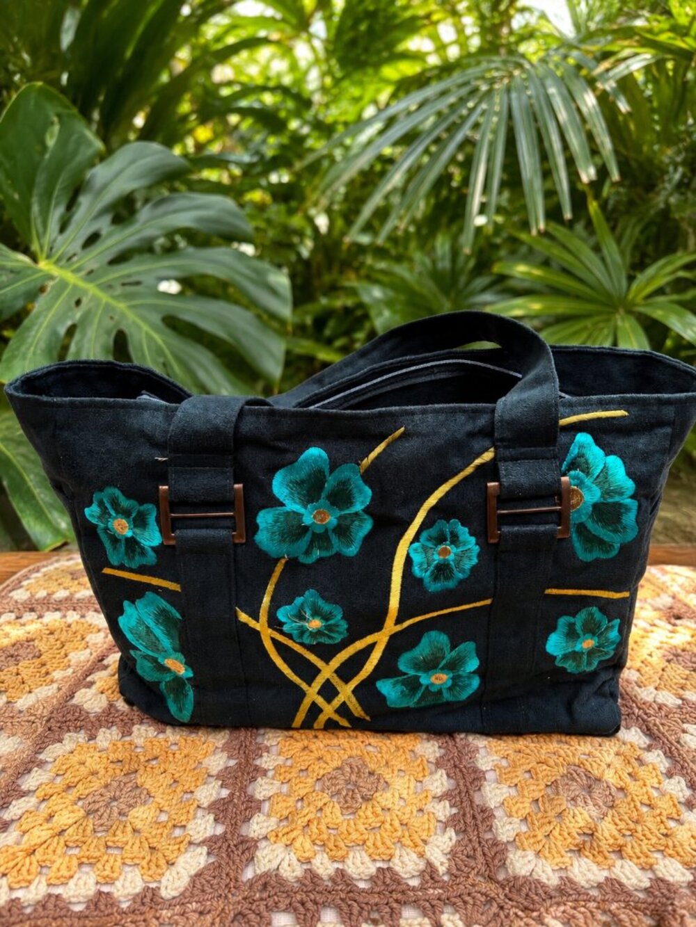 Boxy Shoulder Bag (Hawaiian Flowers)